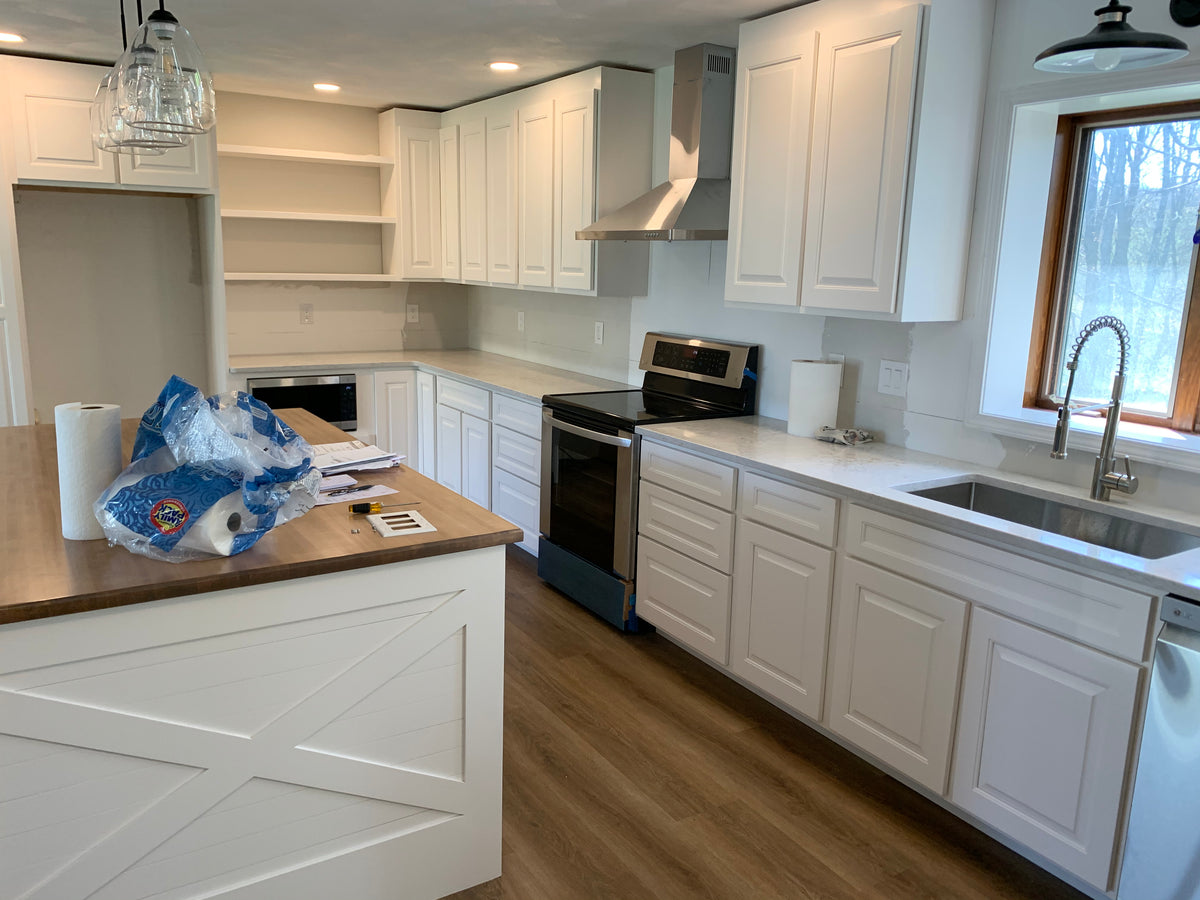 Off white Kitchen and specialty island