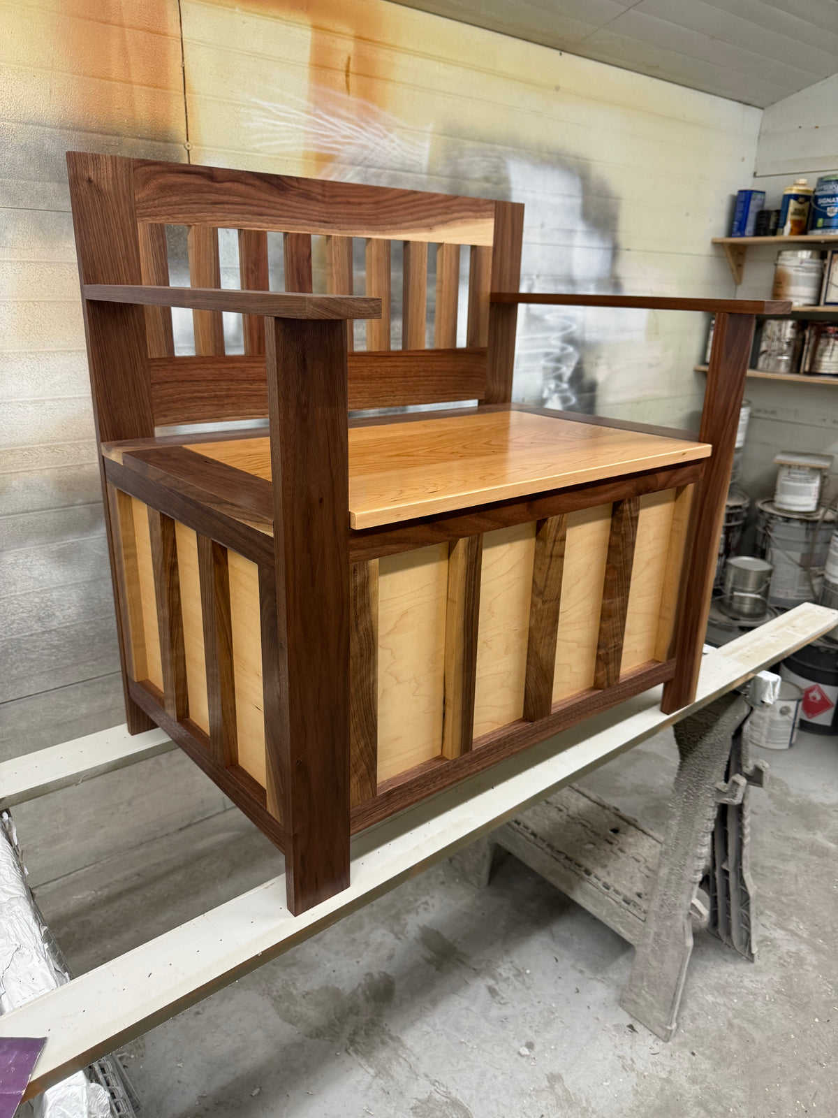 Multi-wood Storage Bench