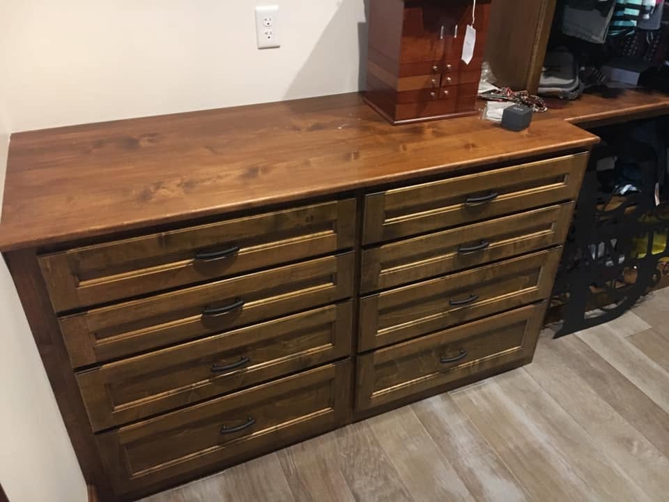 Built in dressers and closet