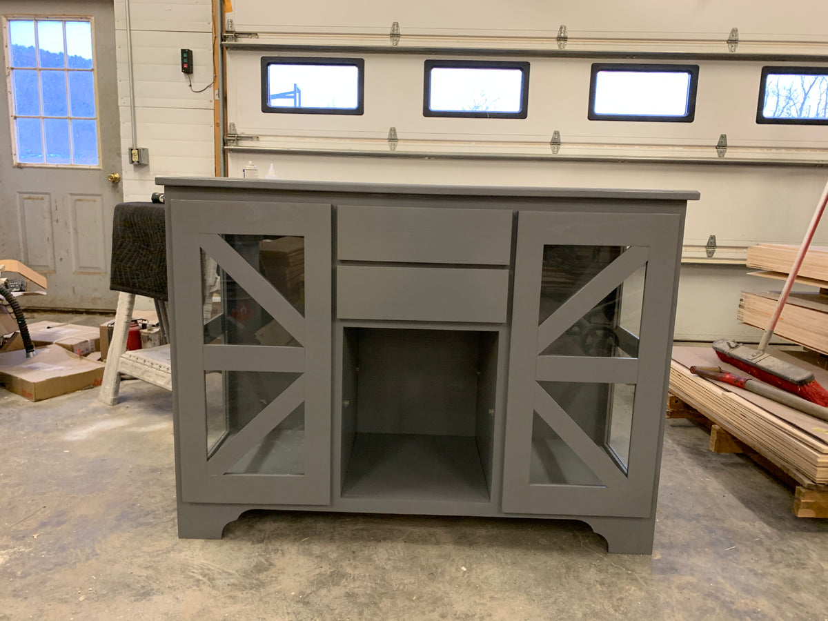 Gray Buffet Table