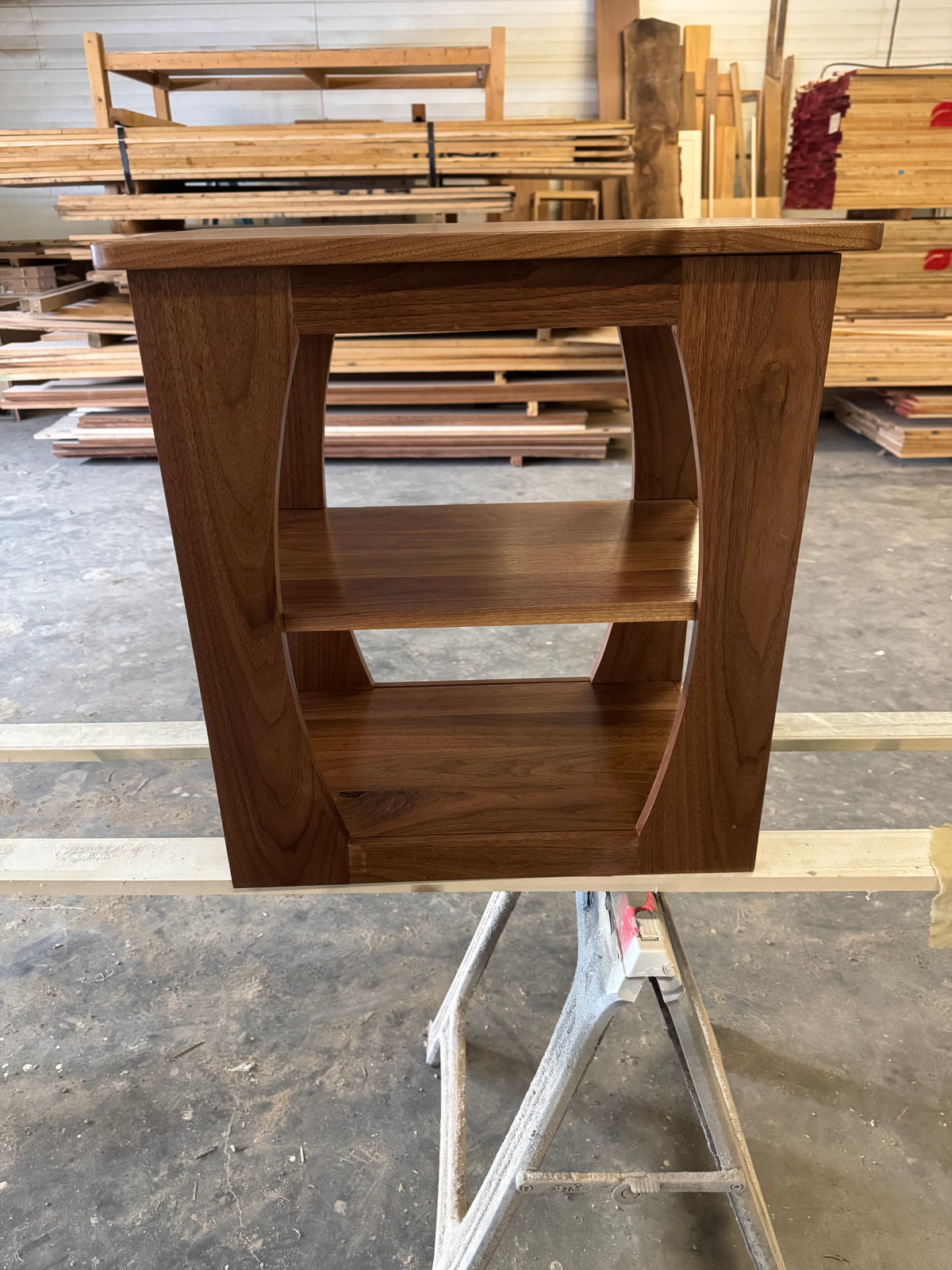 Modern Black Walnut End Table