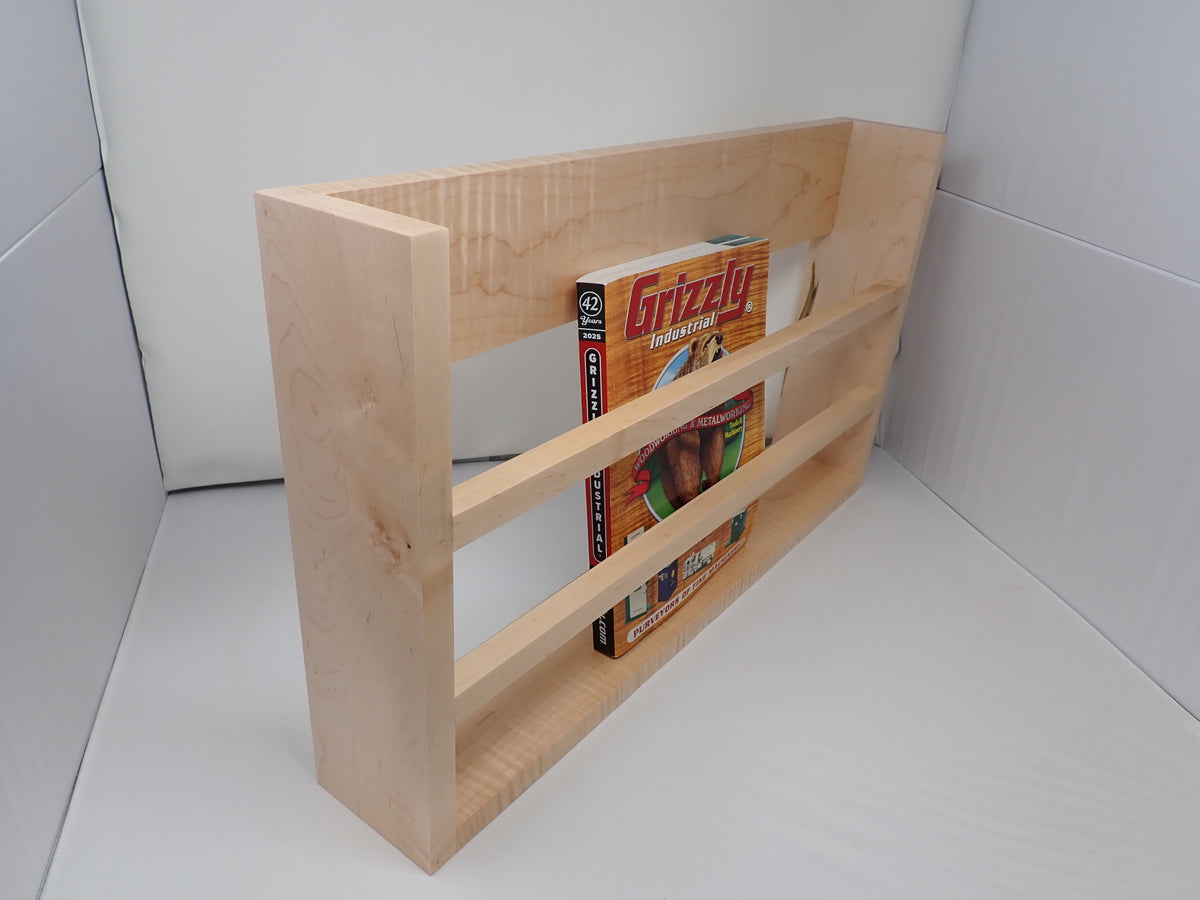 Curly Spring Book Rack Curly Maple Hanging Rack – Maple Lane Millworks