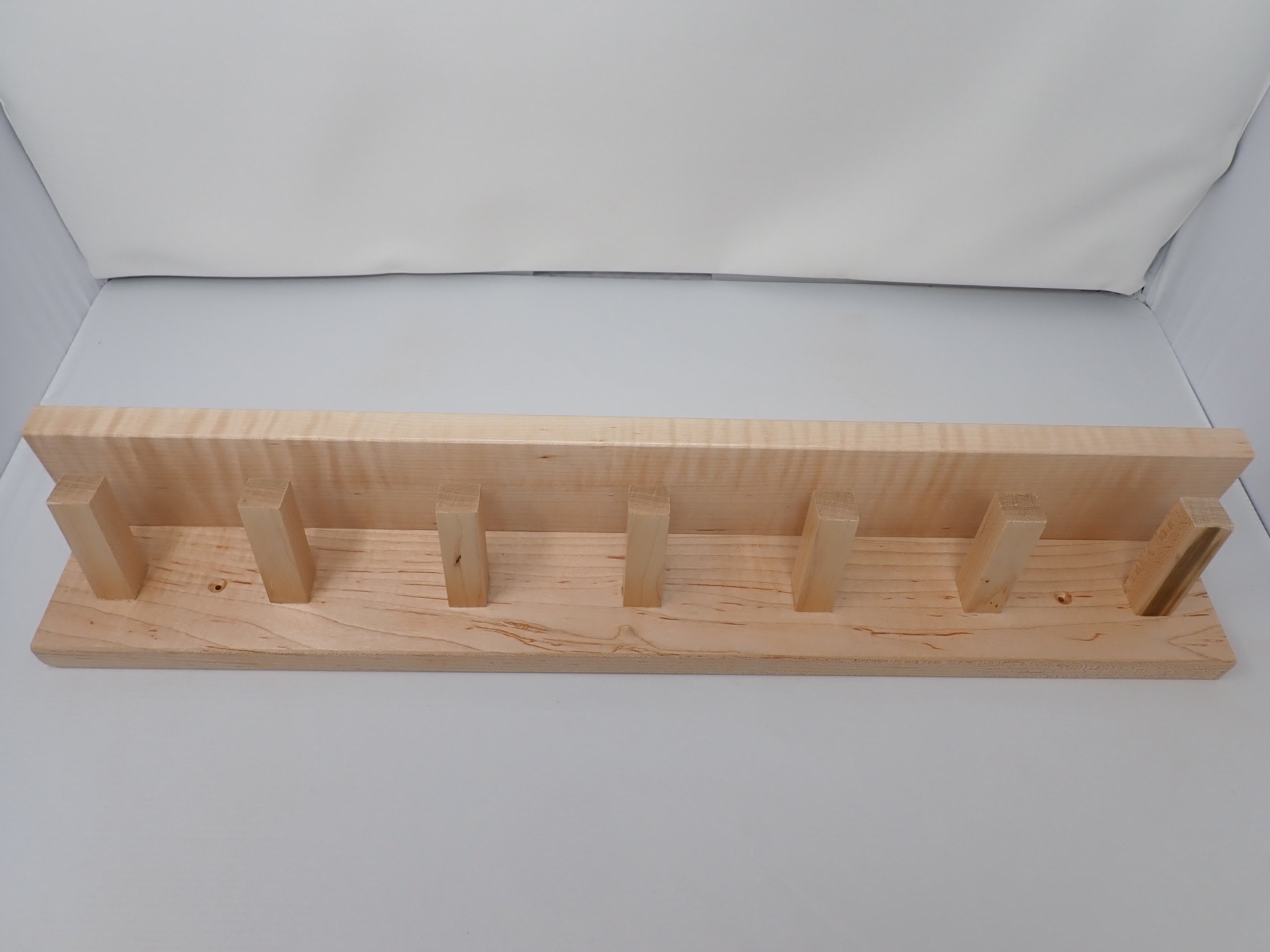 Curly Maple Hanging Peg Shelf