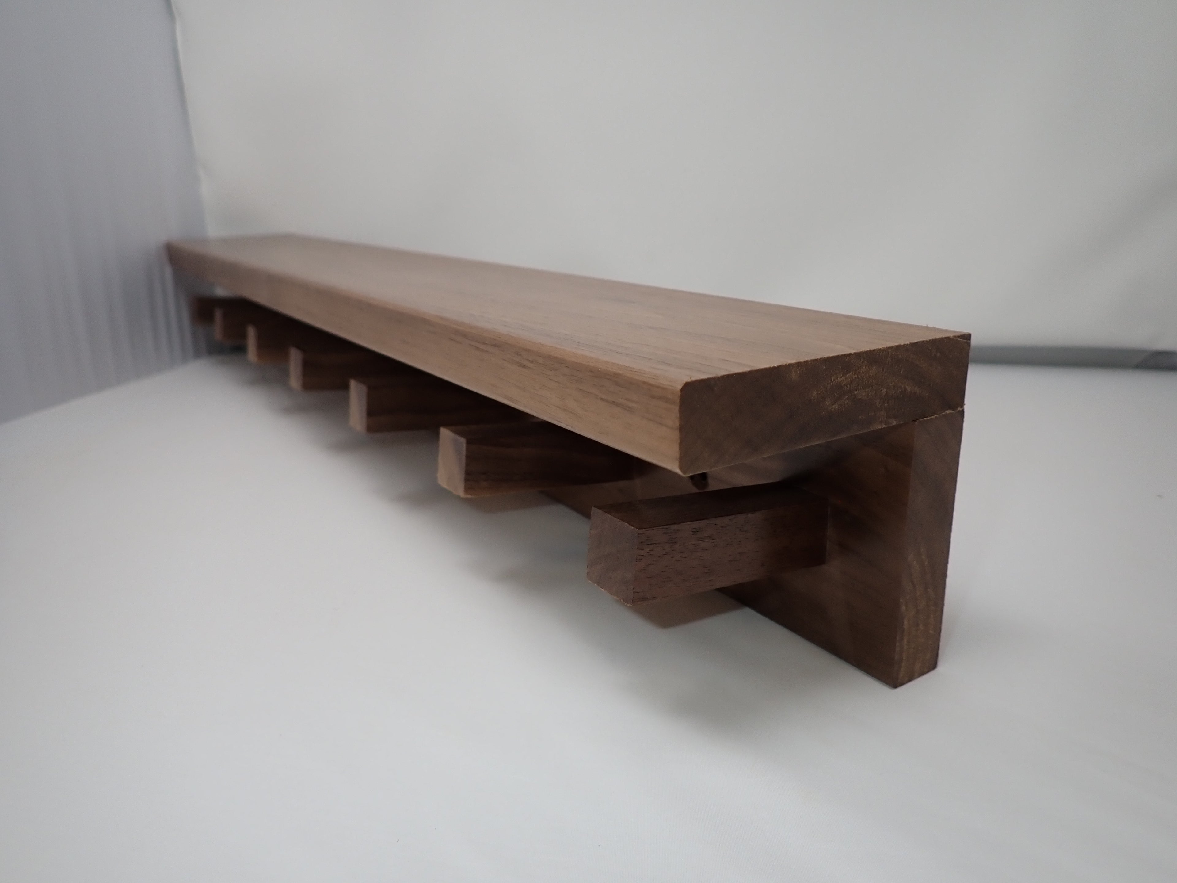 Black Walnut Hanging Peg Shelf