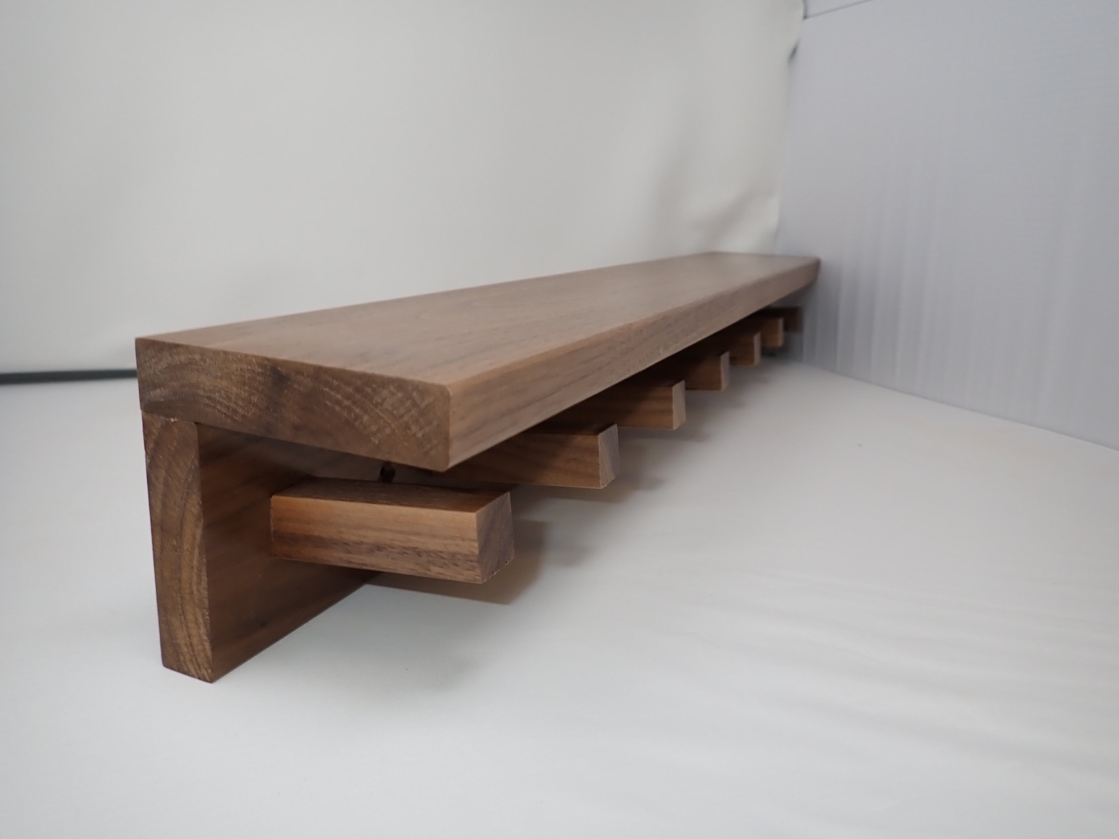 Black Walnut Hanging Peg Shelf