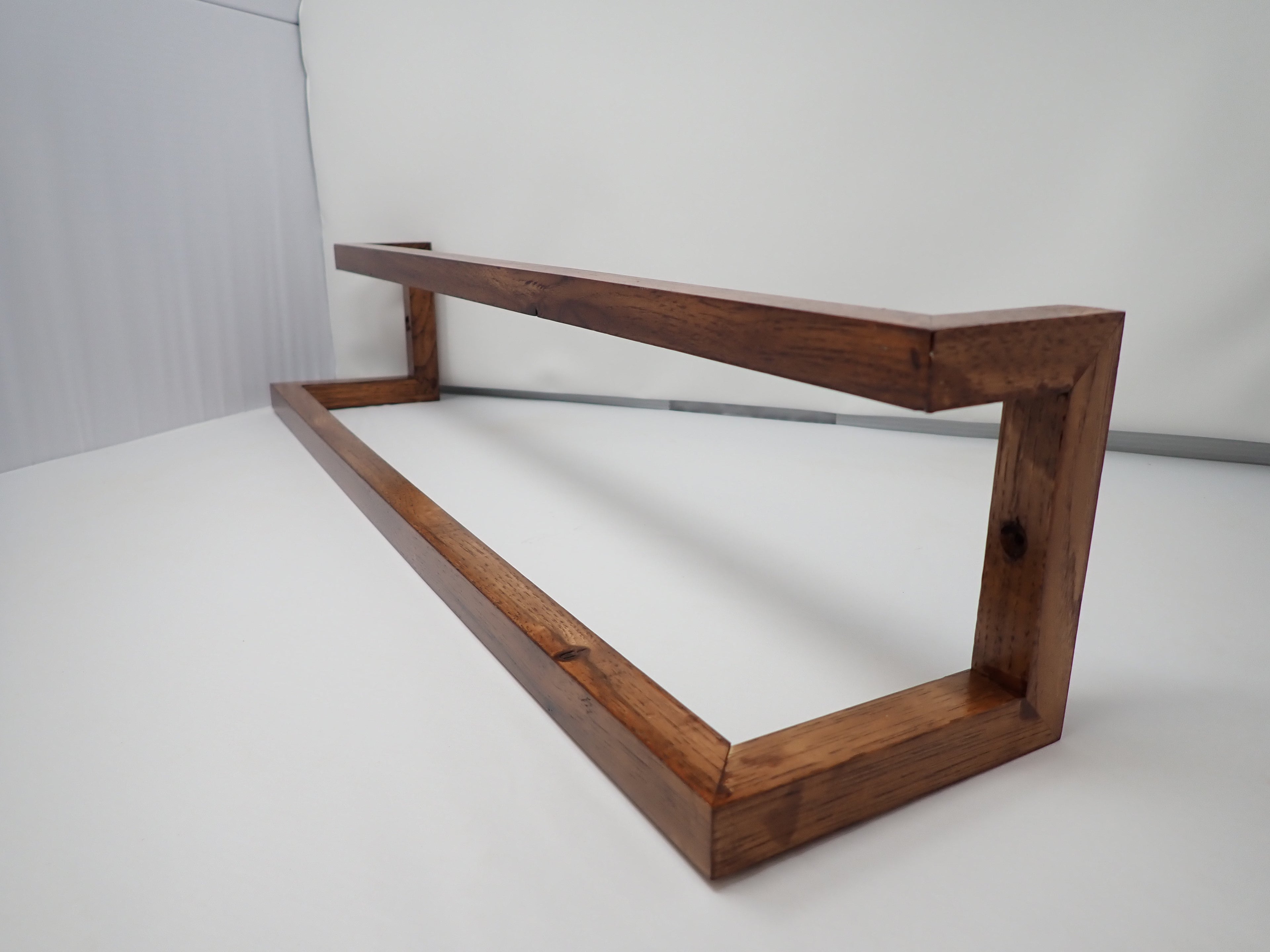 Rustic Hickory Two-Tier Towel Bar