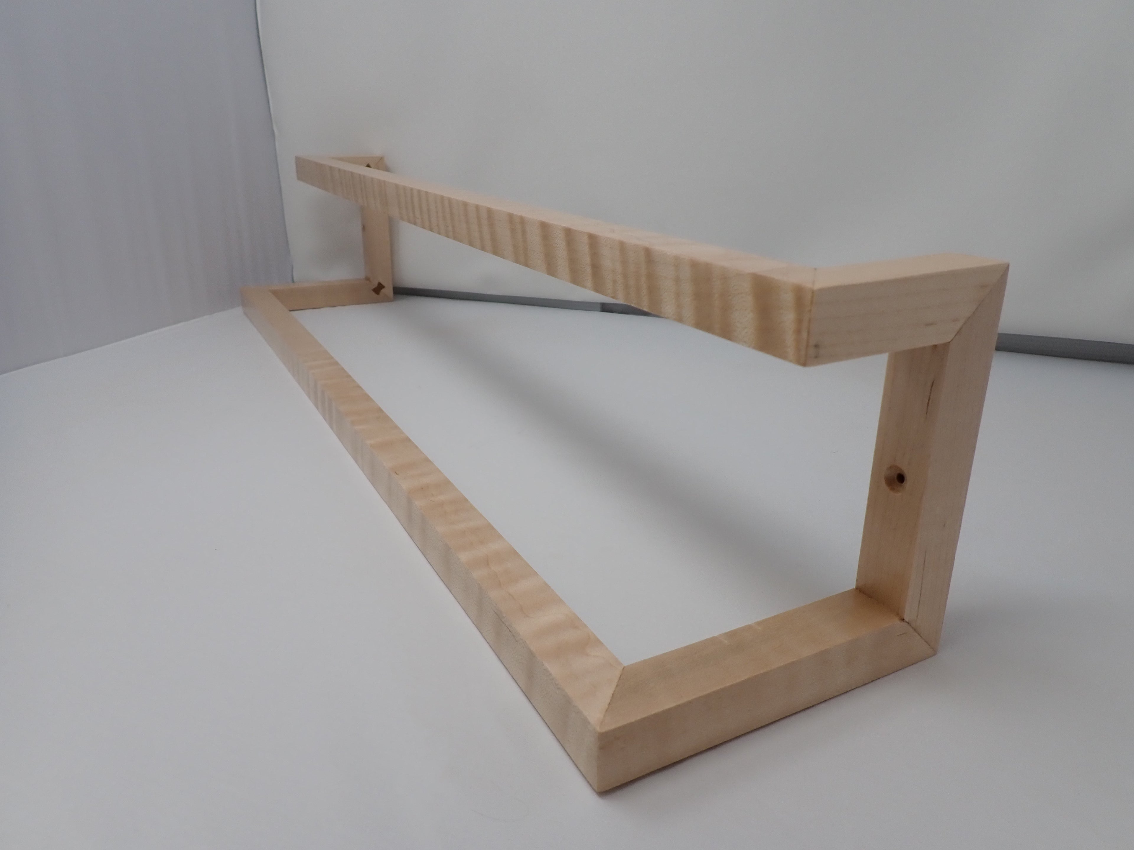 Curly Maple Two-Tier Towel Bar