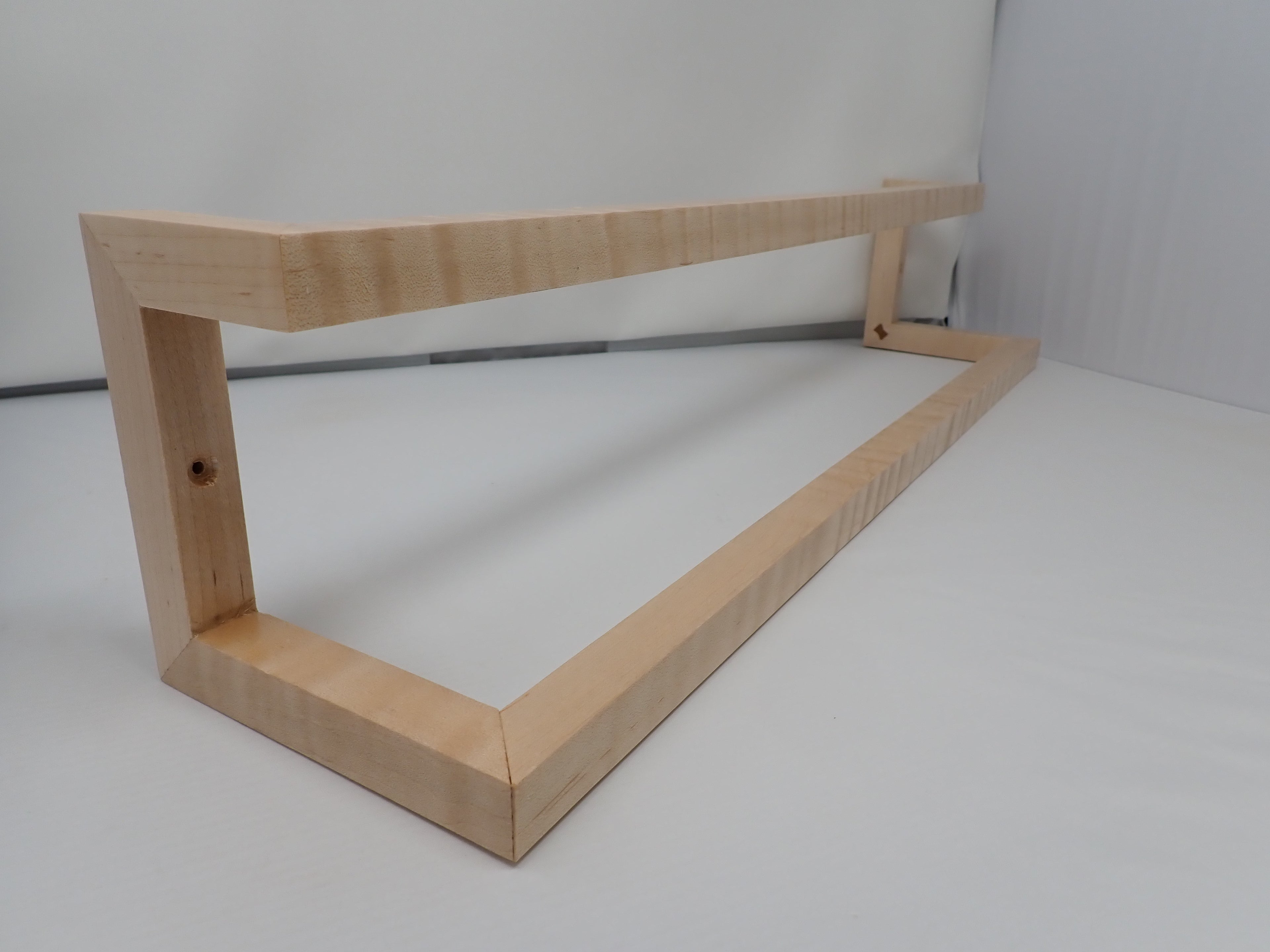 Curly Maple Two-Tier Towel Bar