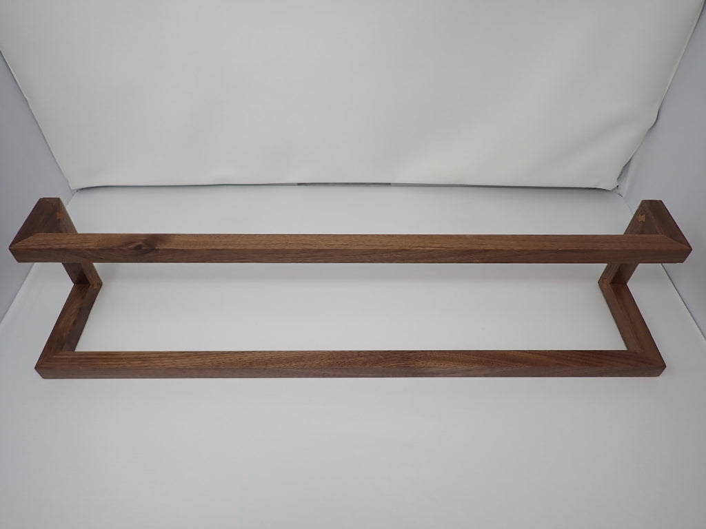 Black Walnut Two-Tier Towel Bar