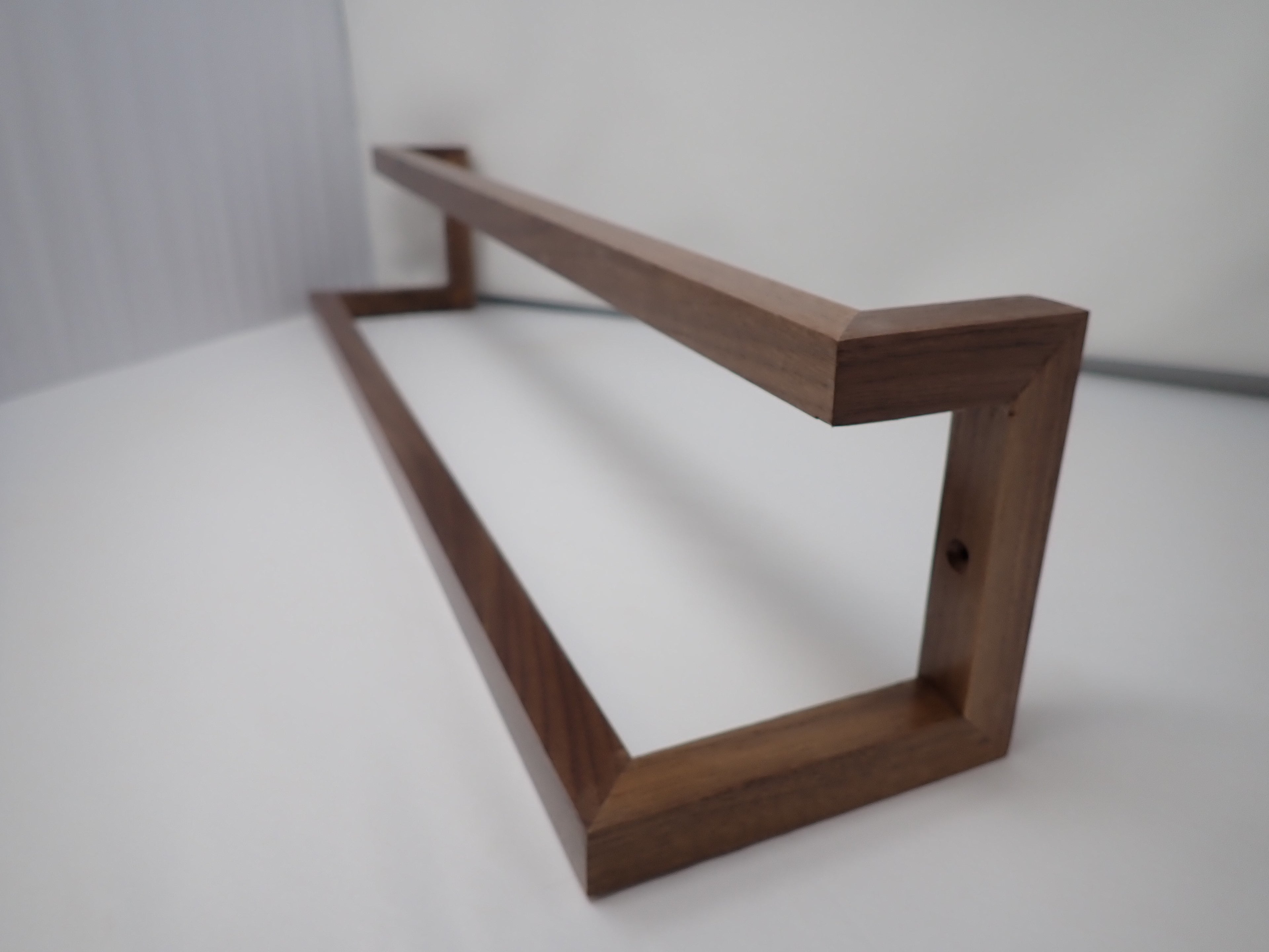 Black Walnut Two-Tier Towel Bar