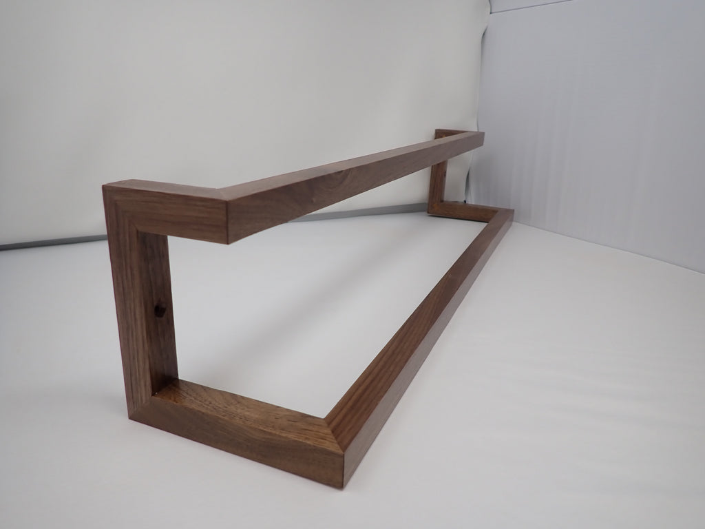 Black Walnut Two-Tier Towel Bar