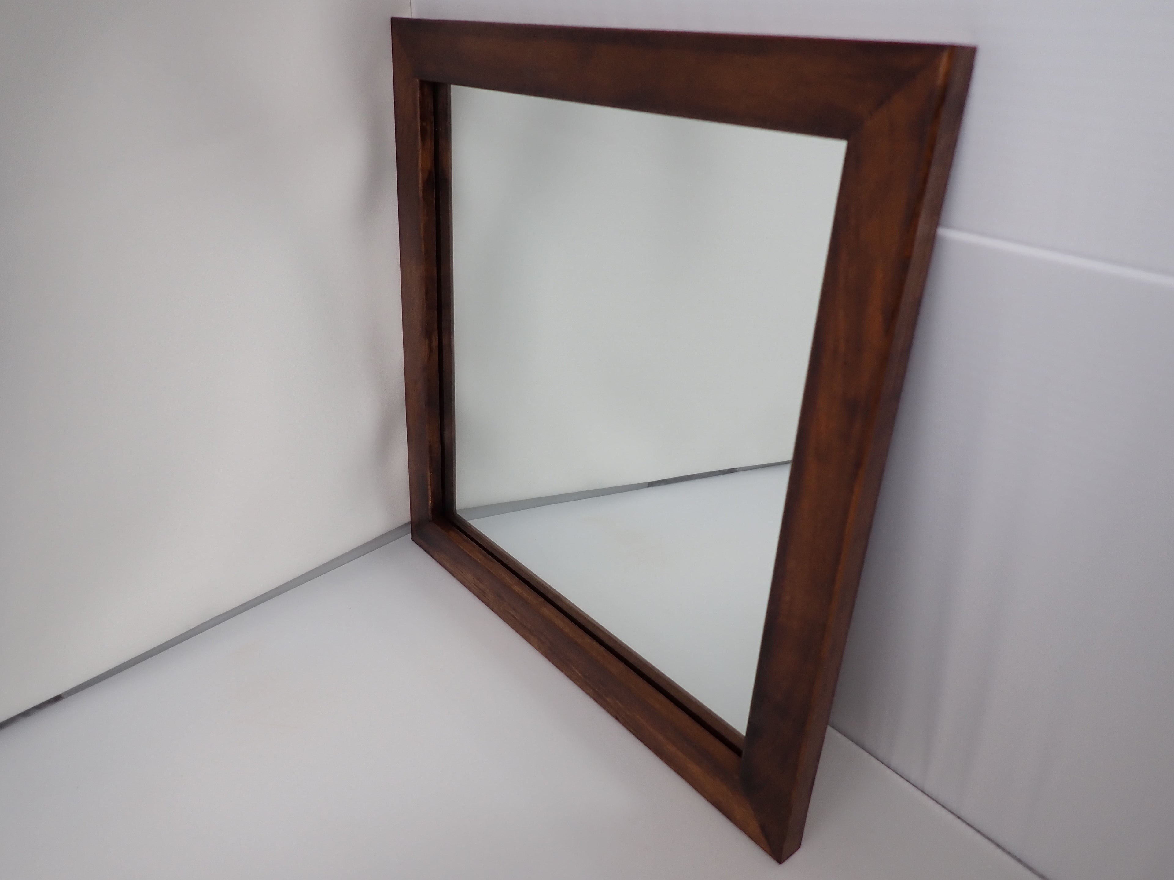 Mirror with Minimalist Cherry Frame