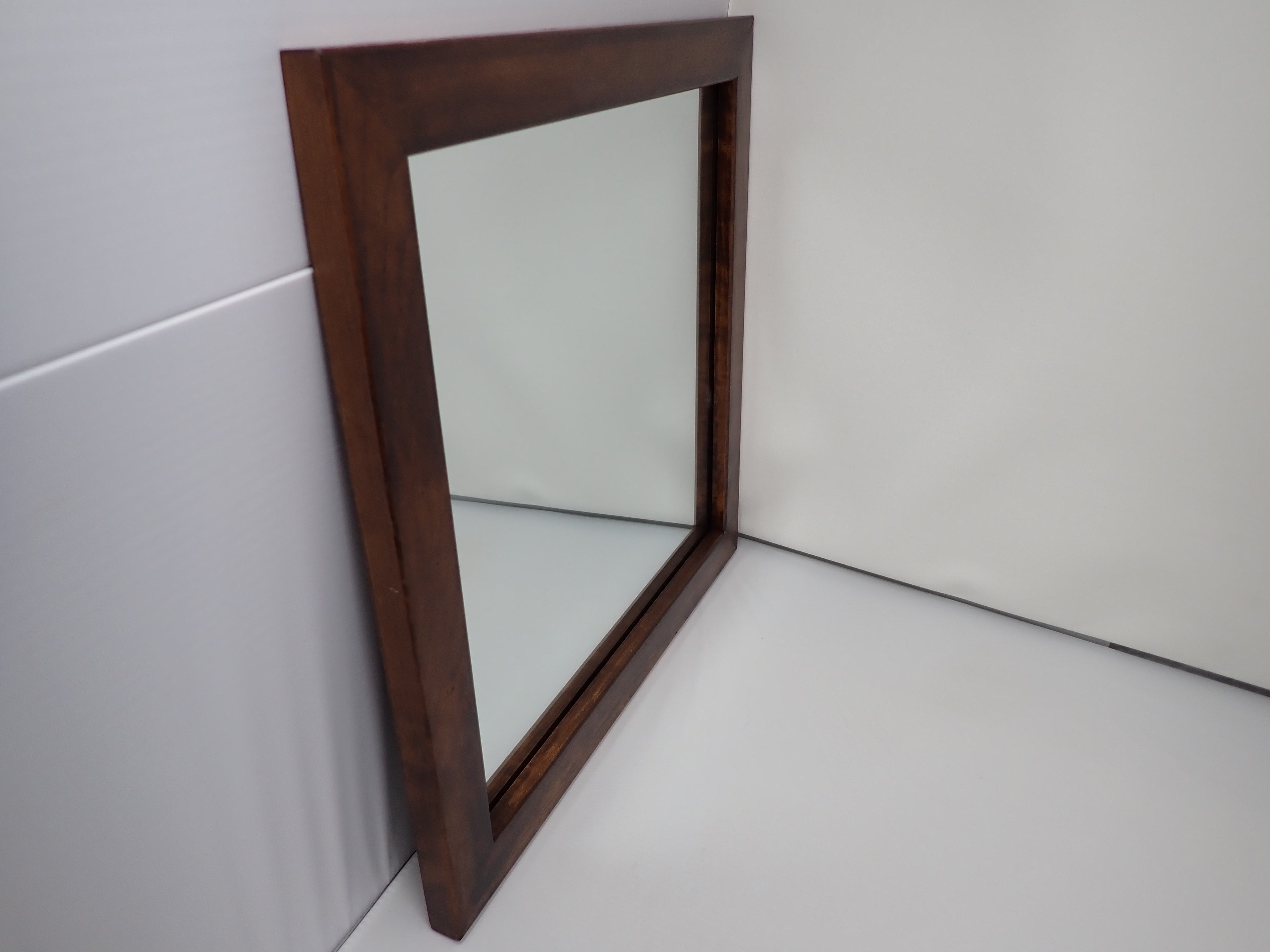 Mirror with Minimalist Cherry Frame