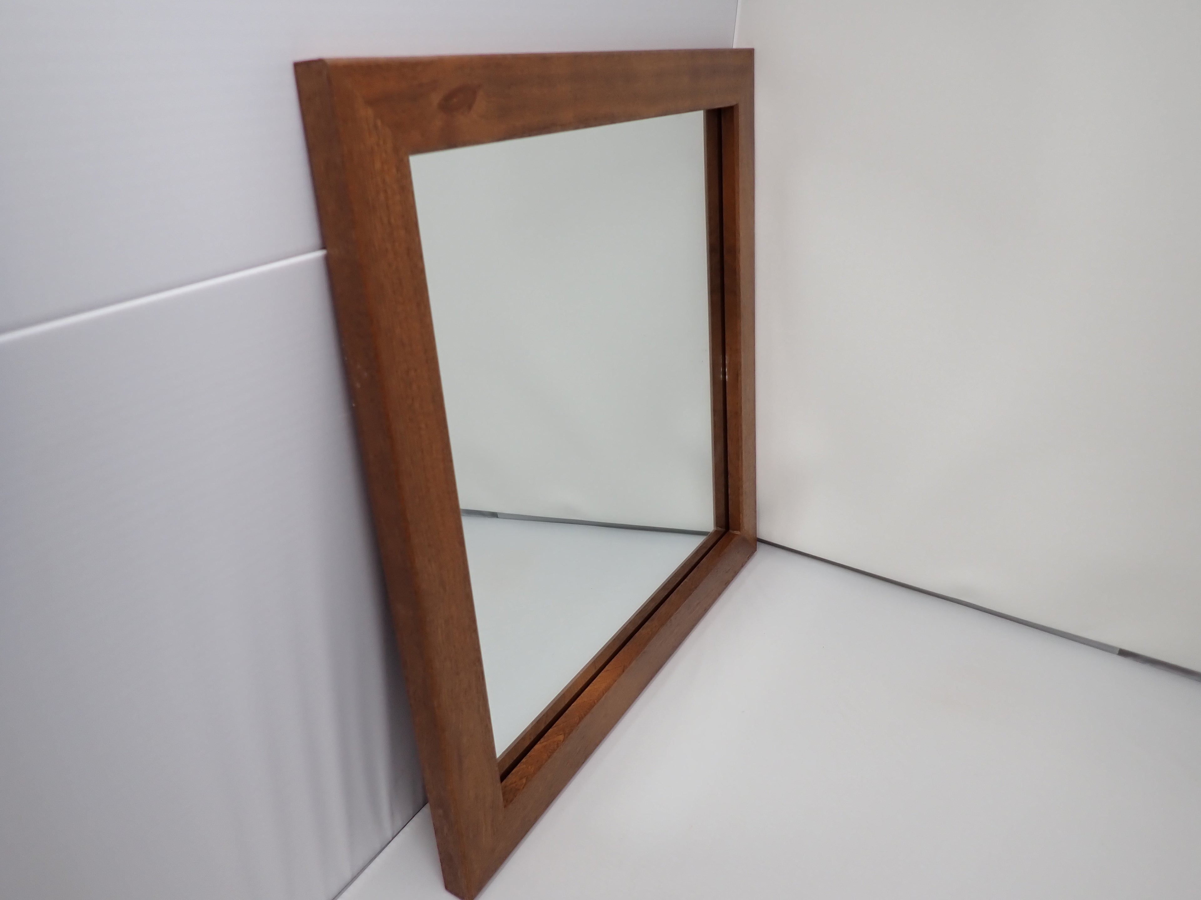 Mirror with Minimalist Ribbon Sawn Sapele Frame