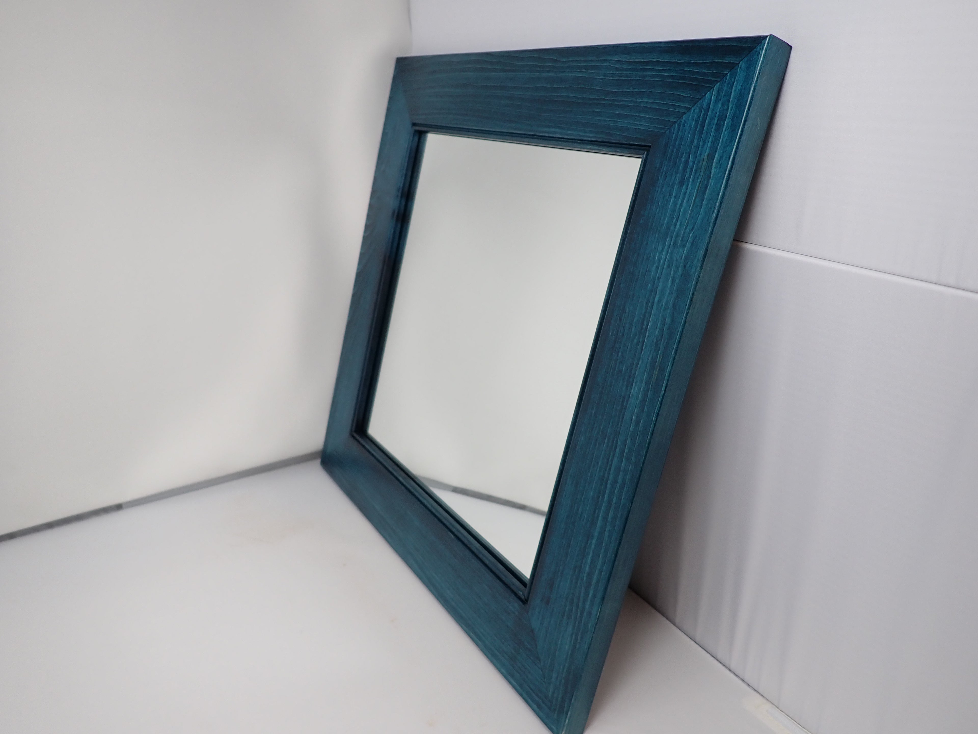 Mirror with Beaded Maple Frame