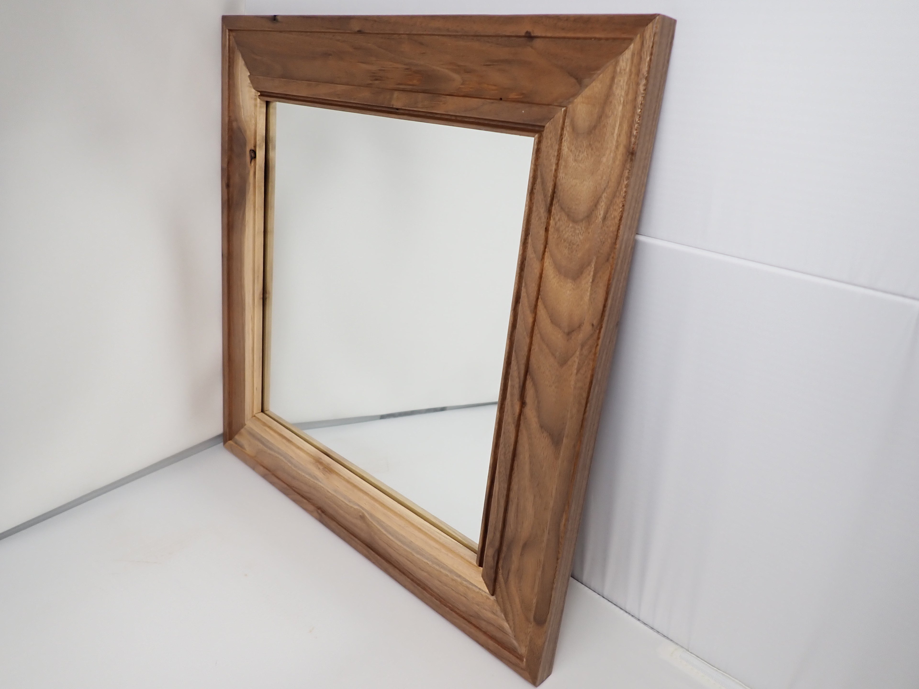 Mirror with Black Walnut Profiled Frame