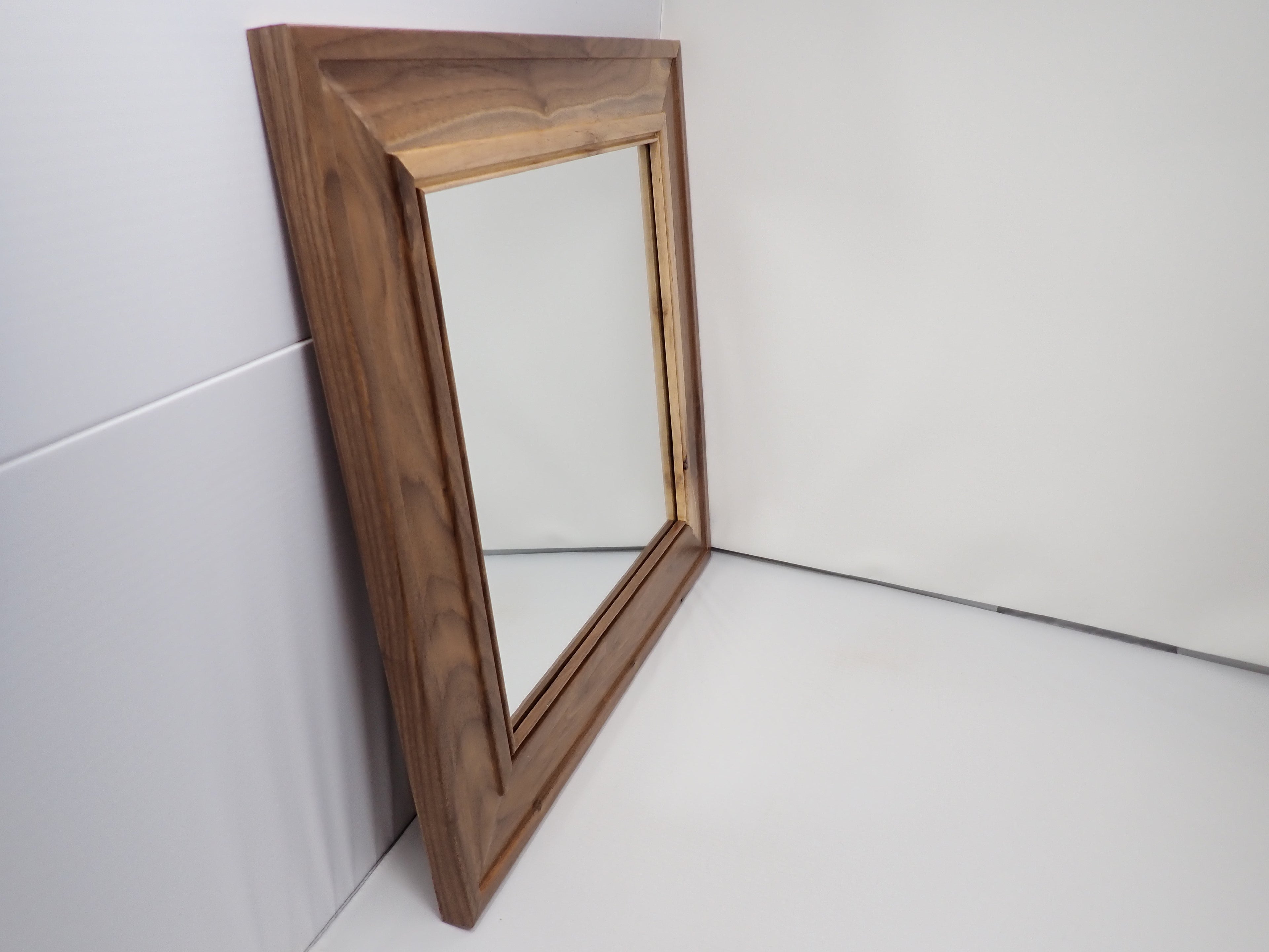 Mirror with Black Walnut Profiled Frame