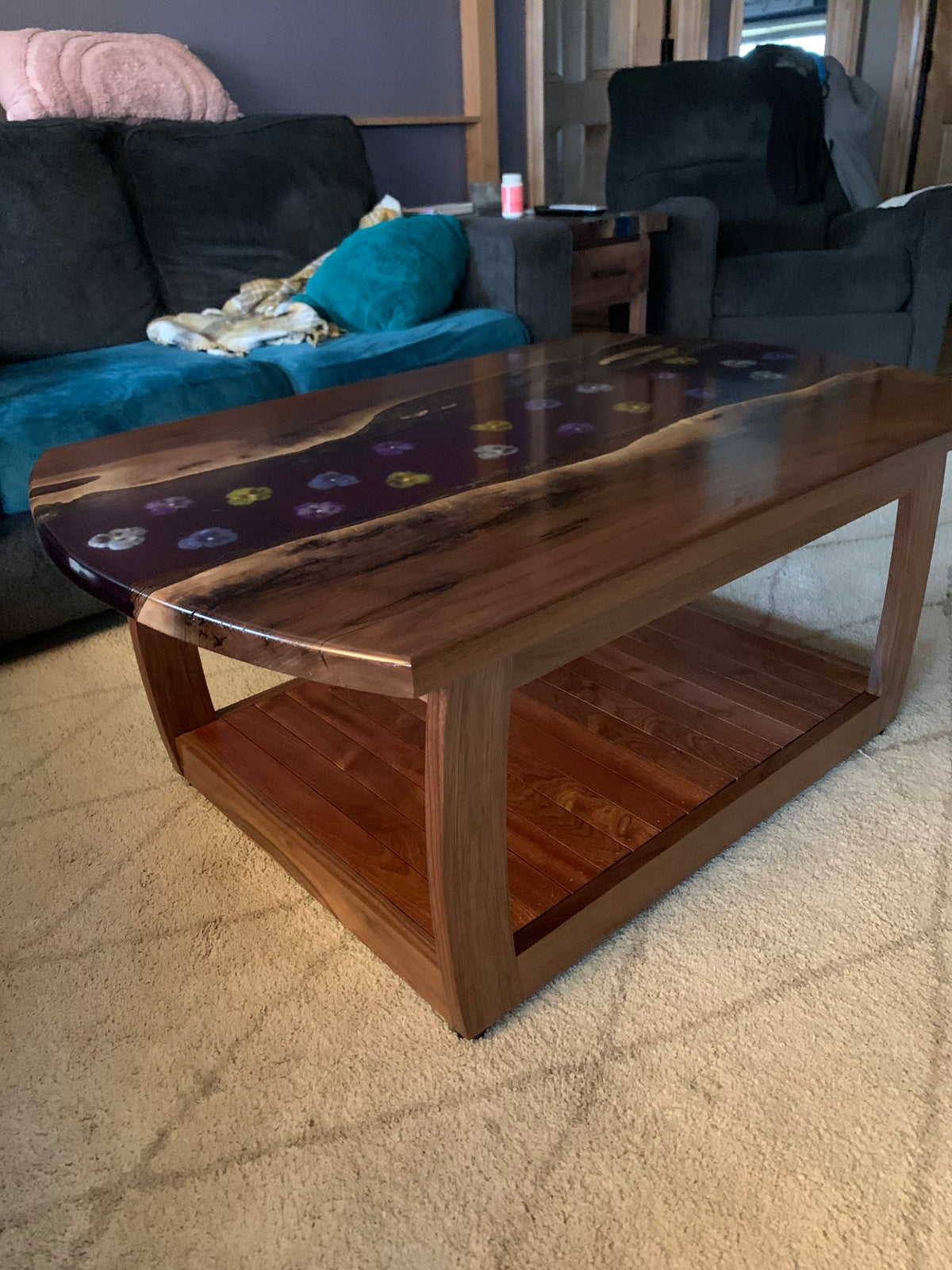 Black Walnut Epoxy Coffee Table
